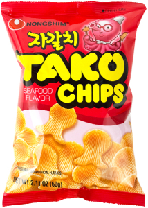 Nongshim~Пшеничные чипсы со вкусом осьминога~Tako Chips (Корея)