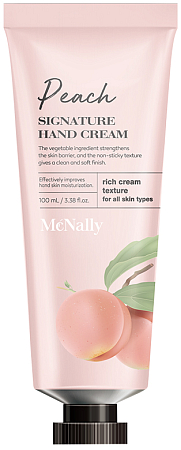 Mсnally~Питательный крем для рук с экстрактом персика~Hand Cream Peach Signature